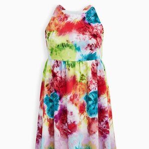 Torrid Mini Textured Knit Halter Skater Dress
